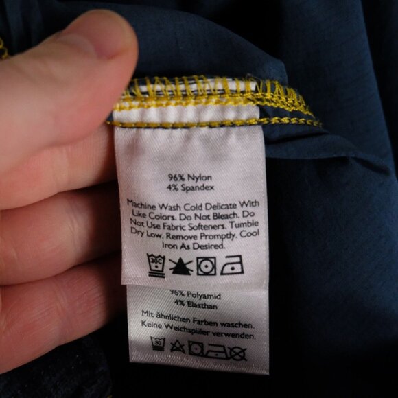 Eddie Bauer Travex Shorts Mens 36 Blue Hybrid Nylon Hiking Beach Summer - Picture 10 of 11